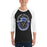 Man wearing Dekaney High School Wildcats Unisex 3/4 sleeve Raglan T-shirt 229