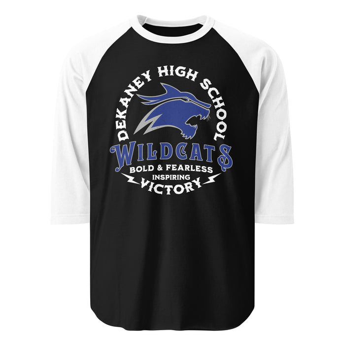 Dekaney High School Wildcats Unisex 3/4 sleeve Raglan T-shirt 206