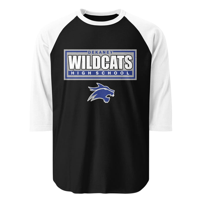 Dekaney High School Wildcats Unisex 3/4 sleeve Raglan T-shirt 049