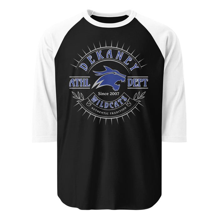 Dekaney High School Wildcats Unisex 3/4 sleeve Raglan T-shirt 201