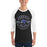 Man wearing Dekaney High School Wildcats Unisex 3/4 sleeve Raglan T-shirt 201