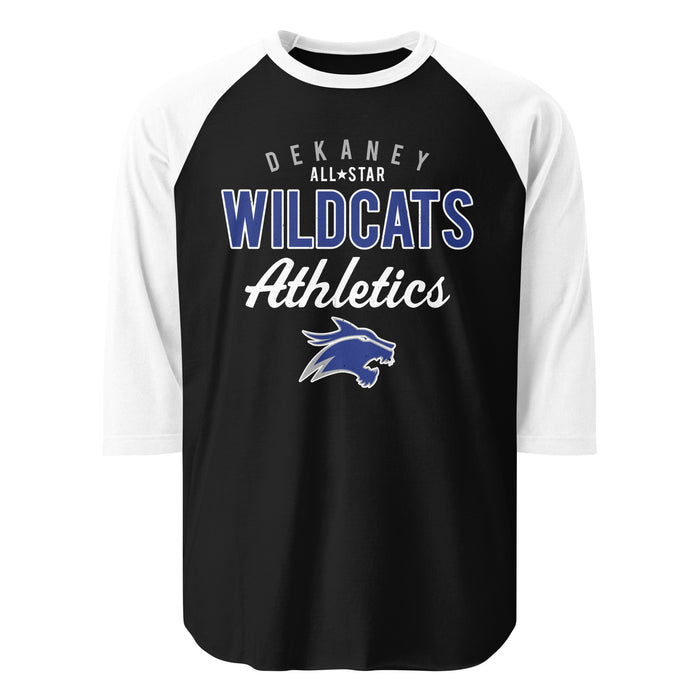 Dekaney High School Wildcats Unisex 3/4 sleeve Raglan T-shirt 034