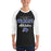 Man wearing Dekaney High School Wildcats Unisex 3/4 sleeve Raglan T-shirt 034