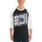 Man wearing Dekaney High School Wildcats Unisex 3/4 sleeve Raglan T-shirt 223