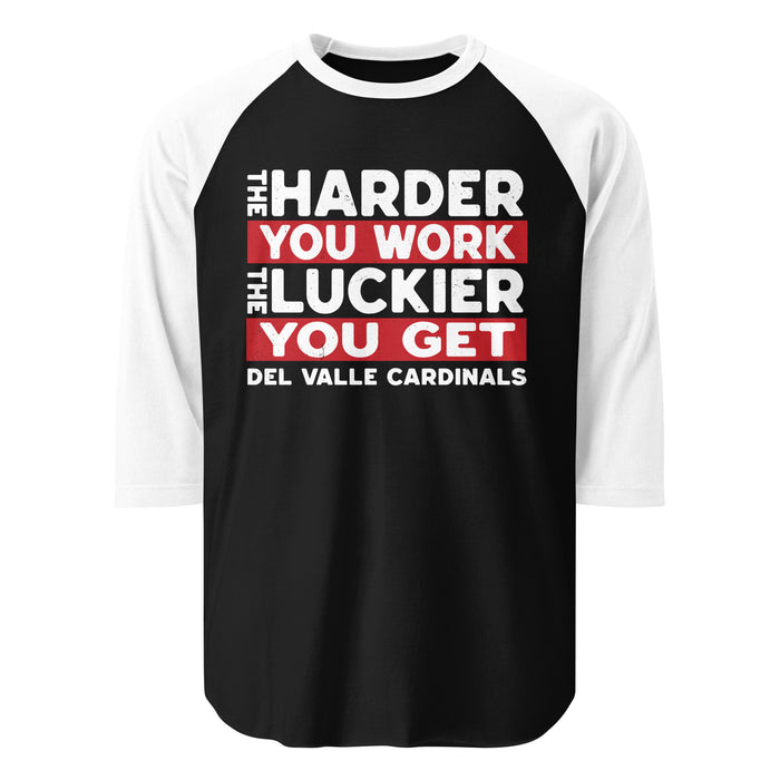 Del Valle High School Cardinals Unisex 3/4 sleeve Raglan T-shirt 238