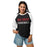 Woman wearing Del Valle High School Cardinals Unisex 3/4 sleeve Raglan T-shirt 024