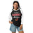 Woman wearing Del Valle High School Cardinals Unisex 3/4 sleeve Raglan T-shirt 034