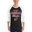 Man wearing  Del Valle High School Cardinals Unisex 3/4 sleeve Raglan T-shirt 034
