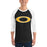 Man wearing Klein Oak High School Panthers Unisex 3/4 Sleeve Raglan T-shirt 200