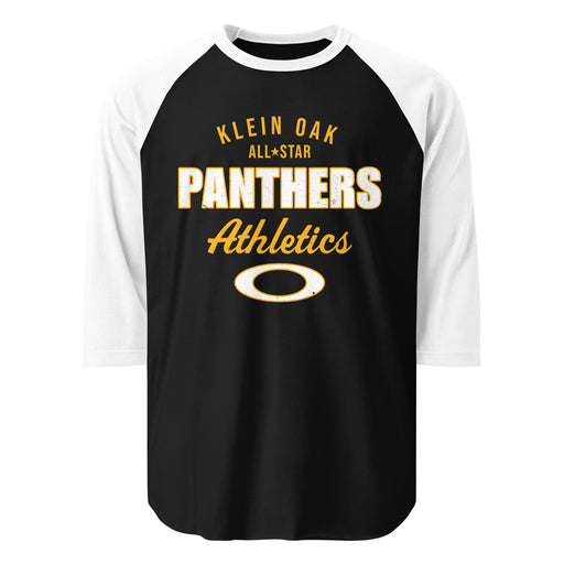 Klein Oak High School Panthers Unisex 3/4 Sleeve Raglan T-shirt 034