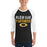 Man wearing Klein Oak High School Panthers Unisex 3/4 Sleeve Raglan T-shirt 017