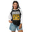 Woman wearing Klein Oak High School Panthers Unisex 3/4 Sleeve Raglan T-shirt 001