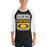 Man wearing Klein Oak High School Panthers Unisex 3/4 Sleeve Raglan T-shirt 001
