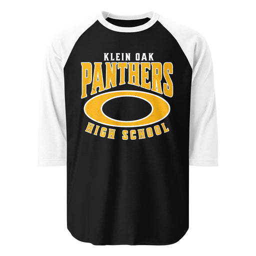 Klein Oak High School Panthers Unisex 3/4 Sleeve Raglan T-shirt 213