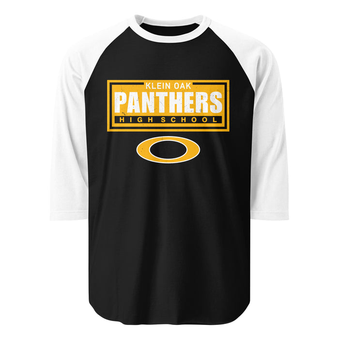 Klein Oak High School Panthers Unisex 3/4 Sleeve Raglan T-shirt 049