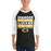 Man wearing Klein Oak High School Panthers Unisex 3/4 Sleeve Raglan T-shirt 238