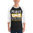 Man wearing Klein Oak High School Panthers Unisex 3/4 Sleeve Raglan T-shirt 240