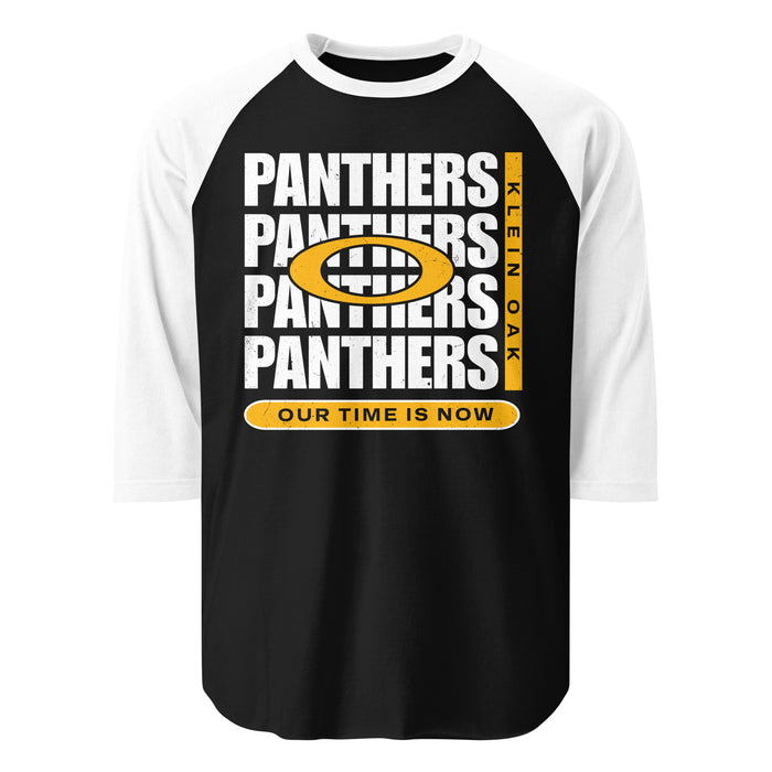 Klein Oak High School Panthers Unisex 3/4 Sleeve Raglan T-shirt 235