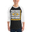 Man wearing Klein Oak High School Panthers Unisex 3/4 Sleeve Raglan T-shirt 235