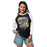 Woman wearing Klein Oak High School Panthers Unisex 3/4 Sleeve Raglan T-shirt 232
