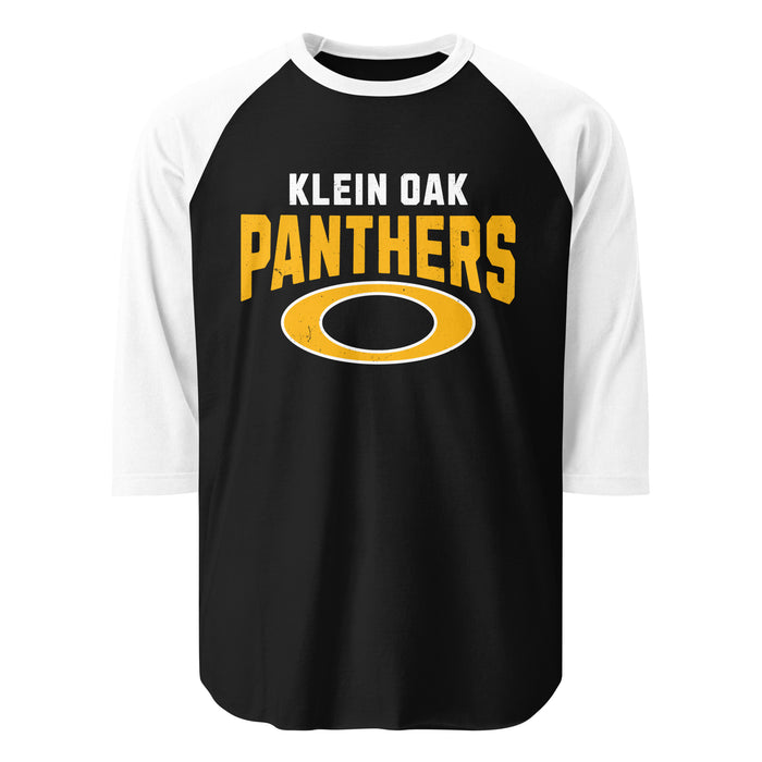 Klein Oak High School Panthers Unisex 3/4 Sleeve Raglan T-shirt 234