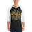 Man wearing Klein Oak High School Panthers Unisex 3/4 Sleeve Raglan T-shirt 239