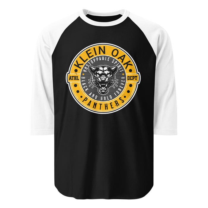 Klein Oak High School Panthers Unisex 3/4 Sleeve Raglan T-shirt 224