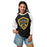 Woman wearing Klein Oak High School Panthers Unisex 3/4 Sleeve Raglan T-shirt 225
