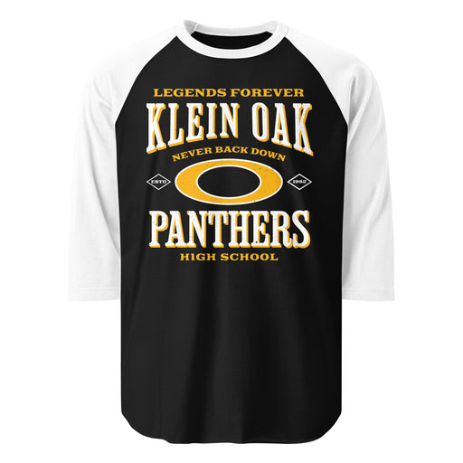 Klein Oak High School Panthers Unisex 3/4 Sleeve Raglan T-shirt 230