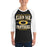 Man wearing Klein Oak High School Panthers Unisex 3/4 Sleeve Raglan T-shirt 230
