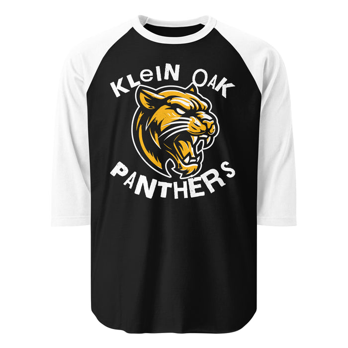 Klein Oak High School Panthers Unisex 3/4 Sleeve Raglan T-shirt 228