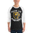 Man wearing Klein Oak High School Panthers Unisex 3/4 Sleeve Raglan T-shirt 228