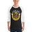 Man wearing Klein Oak High School Panthers Unisex 3/4 Sleeve Raglan T-shirt 229