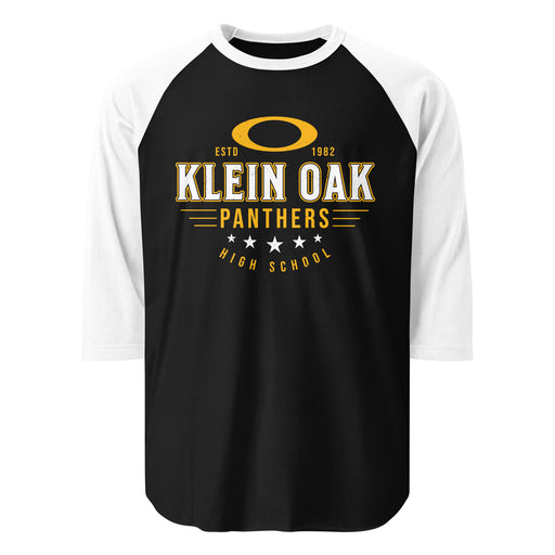 Klein Oak High School Panthers Unisex 3/4 Sleeve Raglan T-shirt 217