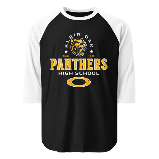 Klein Oak High School Panthers Unisex 3/4 Sleeve Raglan T-shirt 222