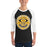 Man wearing Klein Oak High School Panthers Unisex 3/4 Sleeve Raglan T-shirt 215