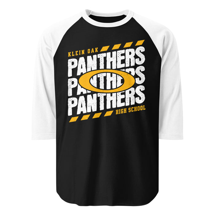 Klein Oak High School Panthers Unisex 3/4 Sleeve Raglan T-shirt 223