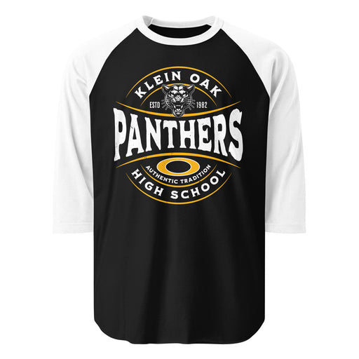 Klein Oak High School Panthers Unisex 3/4 Sleeve Raglan T-shirt 218
