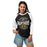 Woman wearing Klein Oak High School Panthers Unisex 3/4 Sleeve Raglan T-shirt 218