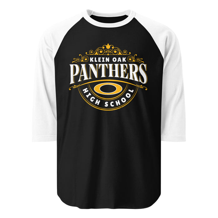 Klein Oak High School Panthers Unisex 3/4 Sleeve Raglan T-shirt 211