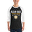 Man wearing Klein Oak High School Panthers Unisex 3/4 Sleeve Raglan T-shirt 003