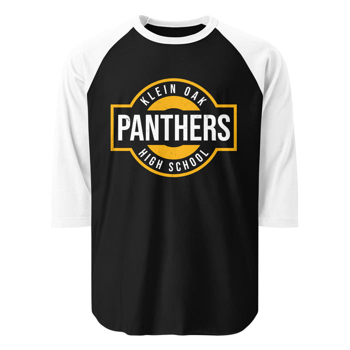 Klein Oak High School Panthers Unisex 3/4 Sleeve Raglan T-shirt 001