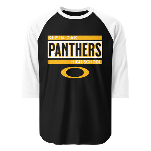 Klein Oak High School Panthers Unisex 3/4 Sleeve Raglan T-shirt 098