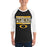 Man wearing Klein Oak High School Panthers Unisex 3/4 Sleeve Raglan T-shirt 098