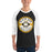 Man wearing Klein Oak High School Panthers Unisex 3/4 Sleeve Raglan T-shirt 203