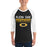 Man wearing Klein Oak High School Panthers Unisex 3/4 Sleeve Raglan T-shirt 024