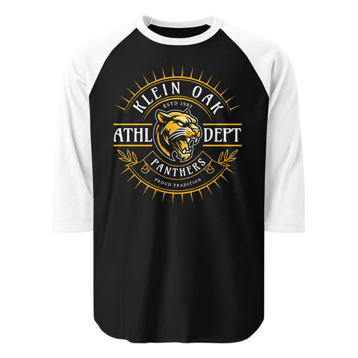 Klein Oak High School Panthers Unisex 3/4 Sleeve Raglan T-shirt 201