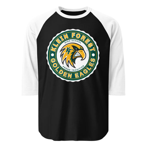 Klein Forest High School Golden Eagles Unisex 3/4 Sleeve Raglan T-shirt 216