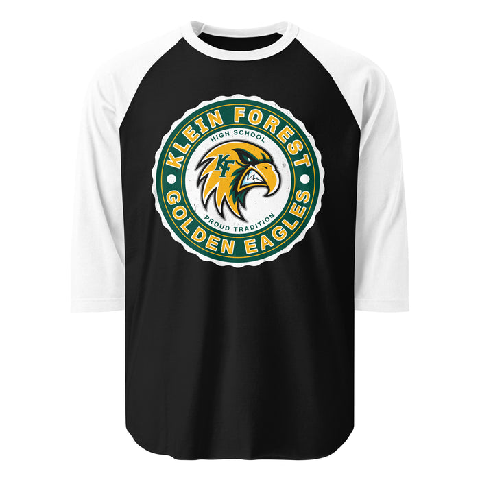 Klein Forest High School Golden Eagles Unisex 3/4 Sleeve Raglan T-shirt 216
