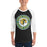 Man wearing Klein Forest High School Golden Eagles Unisex 3/4 Sleeve Raglan T-shirt 216